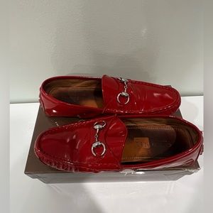 Gucci Red Patent Leather Loafers